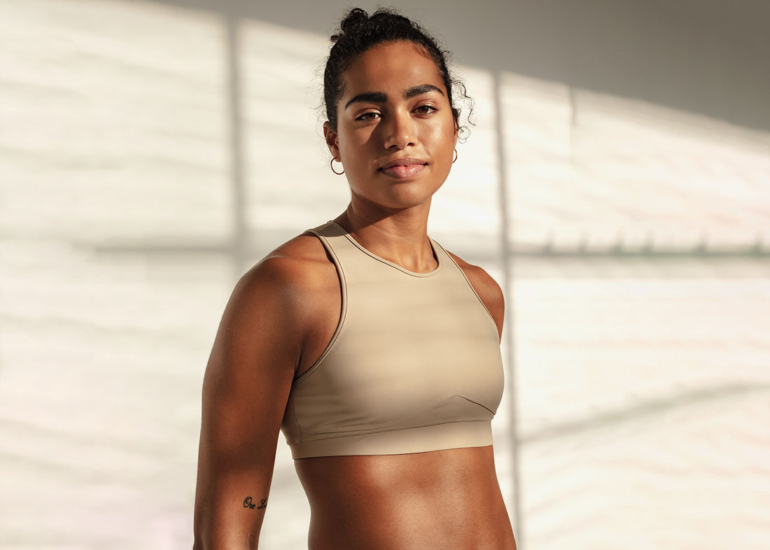 Image of powerful woman in active wear